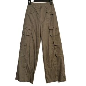 Princess Polly Women's Cargo Pants  24in Waist Khaki Y2K